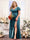 A-Line V-Neck Short Sleeves Split Side Chiffon Plus Size Bridesmaid Dresses