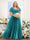A-Line V-Neck Short Sleeves Split Side Ruched Chiffon Plus Size Bridesmaid Dresses