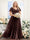 A-Line V-Neck Short Sleeves Split Side Ruched Chiffon Plus Size Bridesmaid Dresses