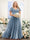 A-Line V-Neck Short Sleeves Split Side Ruched Chiffon Plus Size Bridesmaid Dresses