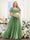 A-Line V-Neck Short Sleeves Split Side Ruched Chiffon Plus Size Bridesmaid Dresses