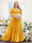 A-Line V-Neck Short Sleeves Split Side Ruched Chiffon Plus Size Bridesmaid Dresses