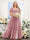A-Line V-Neck Short Sleeves Split Side Ruched Chiffon Plus Size Bridesmaid Dresses