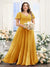 A-Line V-Neck Short Sleeves Split Side Ruched Chiffon Plus Size Bridesmaid Dresses