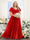 A-Line V-Neck Short Sleeves Split Side Ruched Chiffon Plus Size Bridesmaid Dresses