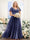 A-Line V-Neck Short Sleeves Split Side Ruched Chiffon Plus Size Bridesmaid Dresses