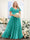 A-Line V-Neck Short Sleeves Split Side Ruched Chiffon Plus Size Bridesmaid Dresses