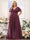 A-Line V-Neck Short Sleeves Chiffon Plus Size Bridesmaid Dresses with Pockets