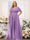 A-Line V-Neck Short Sleeves Chiffon Plus Size Bridesmaid Dresses with Pockets