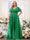A-Line V-Neck Short Sleeves Chiffon Plus Size Bridesmaid Dresses with Pockets