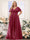 A-Line V-Neck Short Sleeves Chiffon Plus Size Bridesmaid Dresses with Pockets