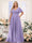 A-Line V-Neck Short Sleeves Chiffon Plus Size Bridesmaid Dresses with Pockets