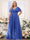 A-Line V-Neck Short Sleeves Chiffon Plus Size Bridesmaid Dresses with Pockets