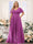 A-Line V-Neck Short Sleeves Chiffon Plus Size Bridesmaid Dresses with Pockets