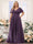 A-Line V-Neck Short Sleeves Chiffon Plus Size Bridesmaid Dresses with Pockets