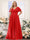 A-Line V-Neck Short Sleeves Chiffon Plus Size Bridesmaid Dresses with Pockets