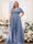 A-Line V-Neck Short Sleeves Chiffon Plus Size Bridesmaid Dresses with Pockets