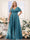 A-Line V-Neck Short Sleeves Chiffon Plus Size Bridesmaid Dresses with Pockets