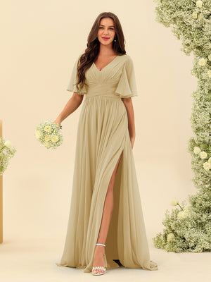bridesmaid dresses half sleeve Dark Navy Tulle Half Sleeves Off-the-shoulder Bridesmaid Dresses, MBD285