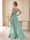 A-Line V-Neck Spaghetti Straps Chiffon Wedding Guest Dresses with Pockets