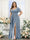 A-Line V-Neck Short Sleeves Split Side Chiffon Plus Size Bridesmaid Dresses with Pockets