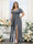 A-Line V-Neck Short Sleeves Split Side Chiffon Plus Size Bridesmaid Dresses with Pockets