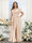 A-Line V-Neck Short Sleeves Split Side Chiffon Plus Size Bridesmaid Dresses with Pockets