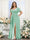 A-Line V-Neck Short Sleeves Split Side Chiffon Plus Size Bridesmaid Dresses with Pockets