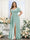 A-Line V-Neck Short Sleeves Split Side Chiffon Plus Size Bridesmaid Dresses with Pockets