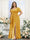 A-Line V-Neck Short Sleeves Split Side Chiffon Plus Size Bridesmaid Dresses with Pockets
