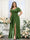 A-Line V-Neck Short Sleeves Split Side Chiffon Plus Size Bridesmaid Dresses with Pockets