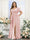 A-Line V-Neck Short Sleeves Split Side Chiffon Plus Size Bridesmaid Dresses with Pockets