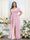 A-Line V-Neck Short Sleeves Split Side Chiffon Plus Size Bridesmaid Dresses with Pockets