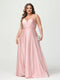 A-Line/Princess Spaghetti Straps Sleeveless Plus Size Bridesmaid Dresses