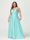 A-Line/Princess Spaghetti Straps Sleeveless Plus Size Bridesmaid Dresses