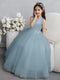 Crew Neck Tulle Flower Girl Dresses with Bowknot & Beading Waist