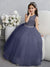 Crew Neck Tulle Flower Girl Dresses with Bowknot & Beading Waist