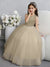 Crew Neck Tulle Flower Girl Dresses with Bowknot & Beading Waist