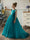Crew Neck Tulle Flower Girl Dresses with Pearls & Satin Bowknot
