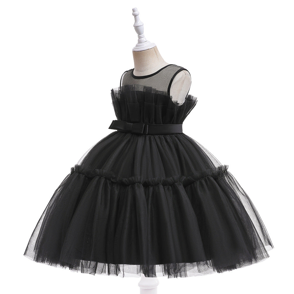 Ball Gown Scoop Sleeveless Tulle Flower Girl Dresses with Belt &amp; Bow(s)