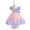 Ball Gown Scoop Short Sleeves Flower Girl Dresses with Appliques & Bow(s) & Embroidery