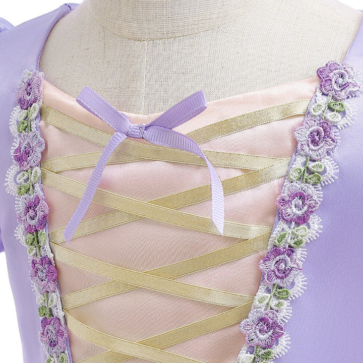 Ball Gown Scoop Short Sleeves Flower Girl Dresses with Appliques &amp; Bow(s) &amp; Embroidery