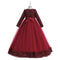 Ball Gown Scoop Long Sleeves Sequined Christmas Dresses for Girls
