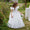 A-Line/Princess Scoop Sleeveless Flower Girl Dresses with Appliques & Ruffles