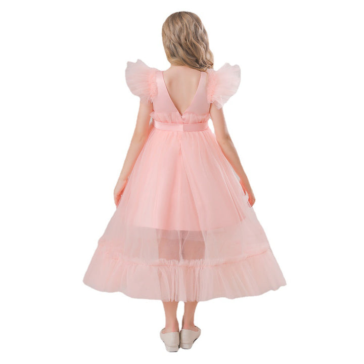 Tulle Scoop Neck Sleeveless Flower Girl Dresses with Pleats &amp; Bow(s)