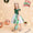 Scoop Sleeveless Knee-Length Printed Floral Christmas Dresses for Girls