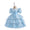 Tiered Ball Gown Scoop Short Sleeves Pleated Christmas Dresses for Girls