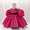 Ball Gown Off-the-Shoulder Short Sleeves Satin Christmas Dresses for Girls