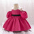 Ball Gown Off-the-Shoulder Short Sleeves Satin Christmas Dresses for Girls