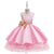 Cute Tiered Ball Gown Straps Satin Christmas Dresses for Girls